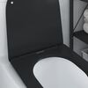 vidaXL Toilet Seat Black 44 x 36.4 x 3.4 cm Duroplast