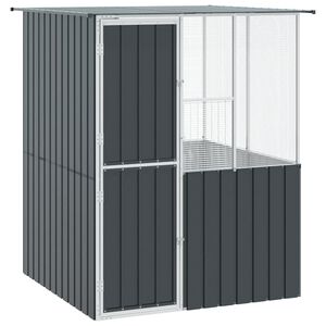 vidaXL Bird Cage Anthracite 154 x 154 x 200 cm Galvanised steel