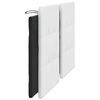 vidaXL Headboard Cushion "Zadar" White and Black 183 cm King Faux Leather
