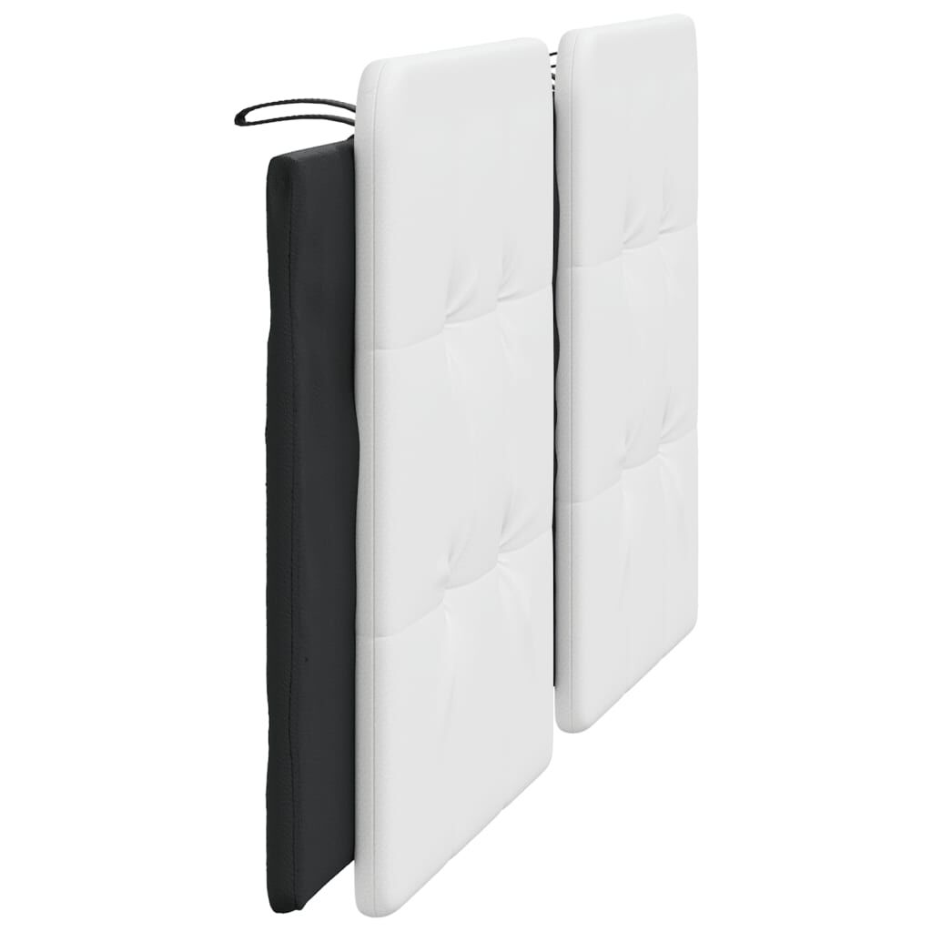 vidaXL Headboard Cushion "Zadar" White and Black 183 cm King Faux Leather