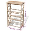 vidaXL Wine Rack for 25 Bottles Solid Fir Wood