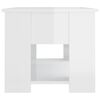 vidaXL Coffee Table High Gloss White 79x49x41 cm Engineered Wood
