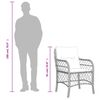 vidaXL 3 Piece Bistro Set with Cushions Beige Poly Rattan