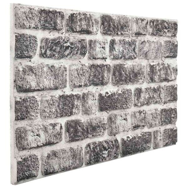 vidaXL 3D Wall Panels with Dark Grey Brick Design 10 pcs EPS