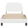 vidaXL Bed Frame without Mattress "Zadar" White 100x190 cm Faux Leather