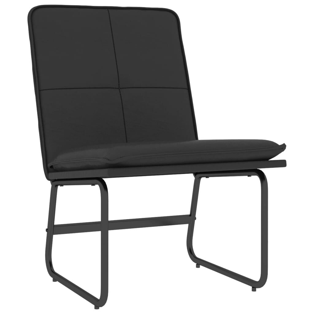 vidaXL Lounge Chair Black 54x75x76 cm Faux Leather