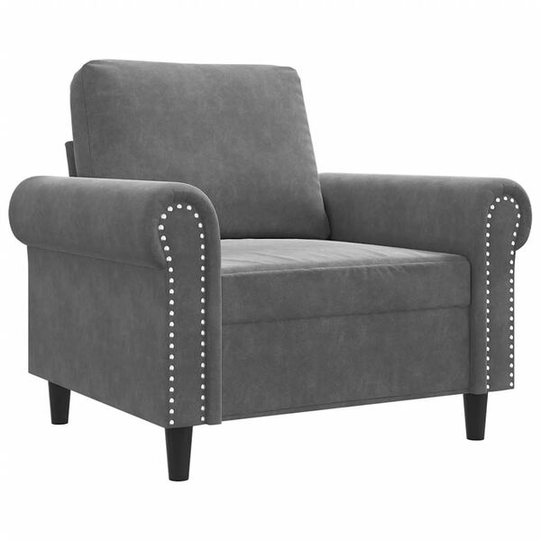 vidaXL Sofa Chair Dark Grey 60 cm Velvet