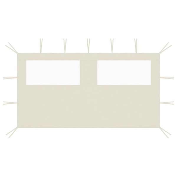 vidaXL Gazebo Sidewall with Windows 4x2 m Cream
