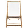 vidaXL Outdoor Deck Chair Bamboo and Canvas