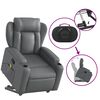 vidaXL Stand up Massage Recliner Chair Grey Faux Leather