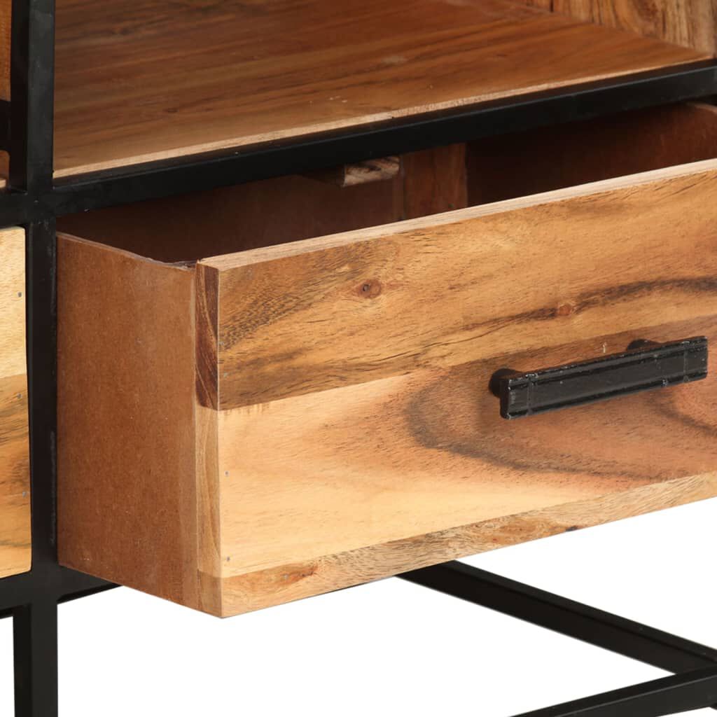 vidaXL TV Cabinet 110x30x45 cm Solid Acacia Wood