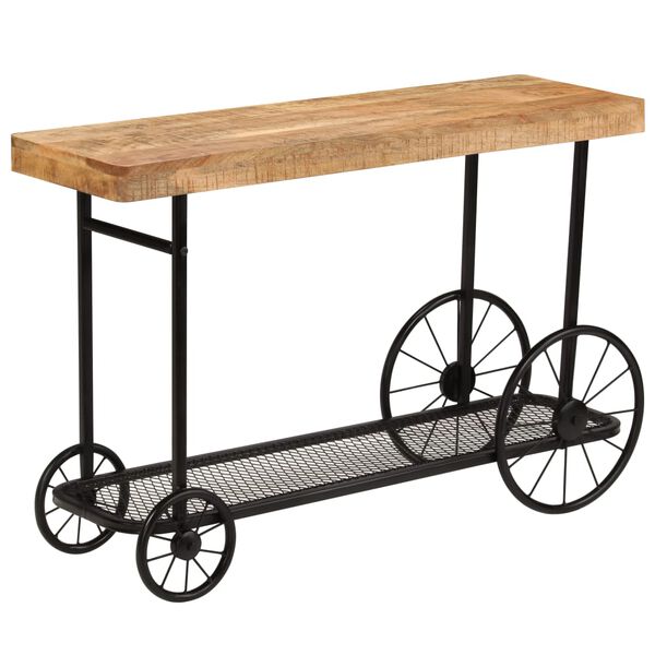 vidaXL Console Table Solid Mango Wood 115x36x76 cm