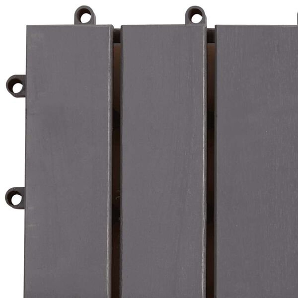 vidaXL Decking Tiles 10 pcs Grey Wash 30x30 cm Solid Acacia Wood