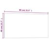 vidaXL Wall-mounted Magnetic Board Black 80x40 cm Tempered Glass