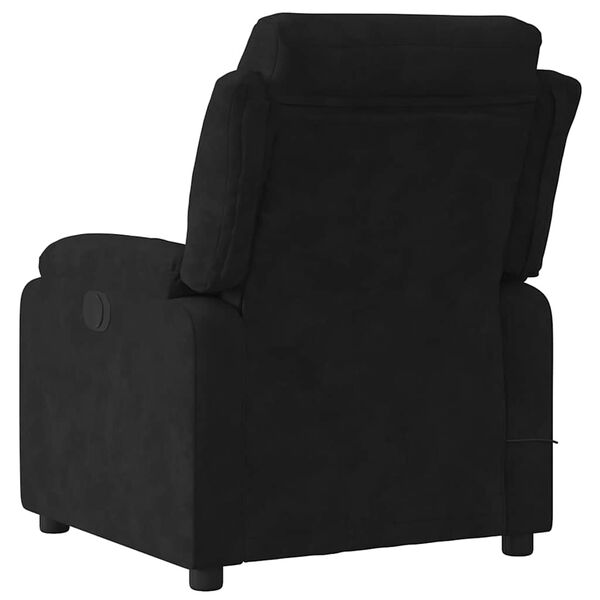 vidaXL Electric Massage Recliner Chair Black Velvet