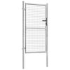 vidaXL Garden Gate Galvanised Steel 105x150 cm Silver