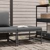 vidaXL Sectional Footrest with Cushion Grey Poly Rattan