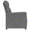vidaXL Massage Chair Dark grey 70.5 x 96.5 x 95 cm Polyester