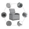 vidaXL Recliner Chair Light Grey Fabric