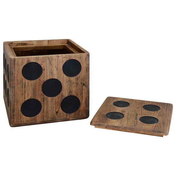 vidaXL Storage Box Mindi Wood 40x40x40 cm Dice Design