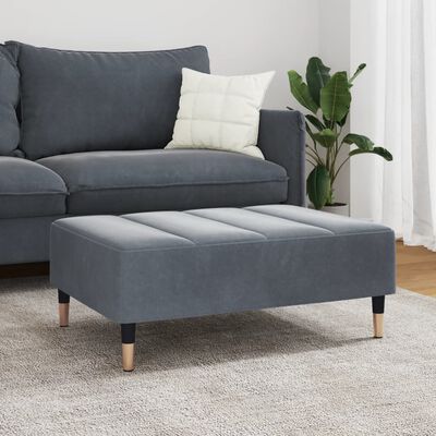 vidaXL Footstool Dark Grey 77x55x31 cm Velvet