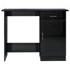 vidaXL Desk High Gloss Black 100x50x76 cm Engineered Wood