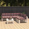vidaXL Pallet Sofa Cushions 7 pcs Red Check Pattern
