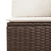 vidaXL 10 Piece Garden Sofa Set with Cushions Brown Poly Rattan