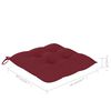 vidaXL Garden Chairs 2 pcs with Wine Red Cushions Solid Teak Wood