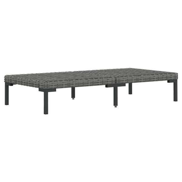 vidaXL 6 Piece Garden Lounge Set with Cushions Poly Rattan Dark Grey