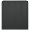 vidaXL Garden Cushion Box PE Rattan 100x49x103.5 cm Black