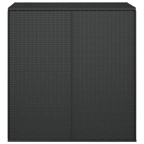 vidaXL Garden Cushion Box PE Rattan 100x49x103.5 cm Black