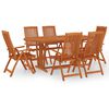 vidaXL 7 Piece Garden Dining Set Solid Wood Eucalyptus
