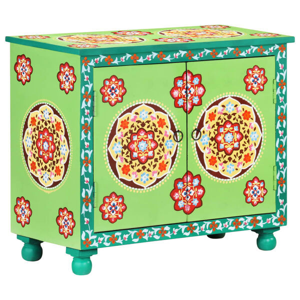vidaXL Hand Painted Sideboard Multicolour 70x35x60 cm Solid Mango Wood