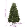 vidaXL Artificial Hinged Christmas Tree with Stand Green 210 cm