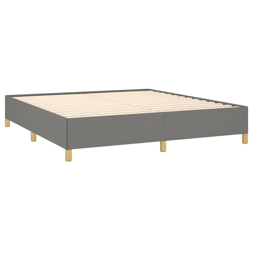 vidaXL Bed Frame without Mattress Dark Grey 152x203 cm Queen Fabric