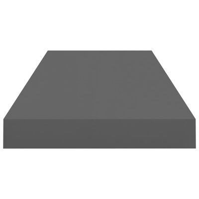 vidaXL Floating Wall Shelves 4 pcs High Gloss Grey 60x23.5x3.8 cm MDF