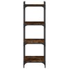 vidaXL Bookcase 4-Tier Smoked Oak 40x30x120 cm Engineered Wood