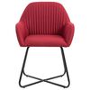 vidaXL Dining Chairs 2 pcs Wine Red Fabric