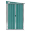 vidaXL Wall-mounted Garden Shed Green 118x194x178 cm Galvanised Steel