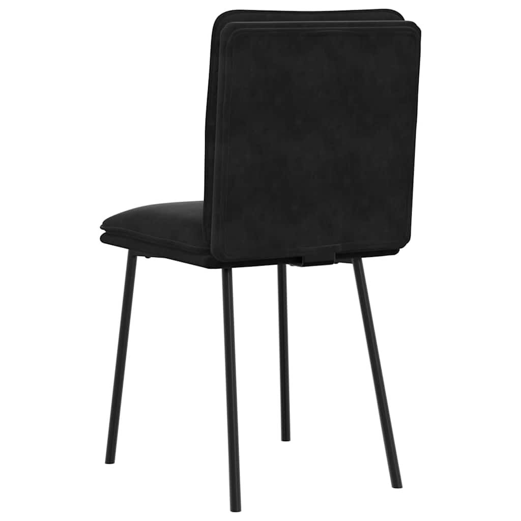 vidaXL Dining Chairs 2 pcs Black Velvet
