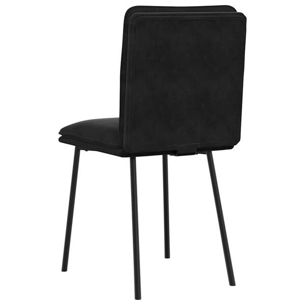 vidaXL Dining Chairs 2 pcs Black Velvet