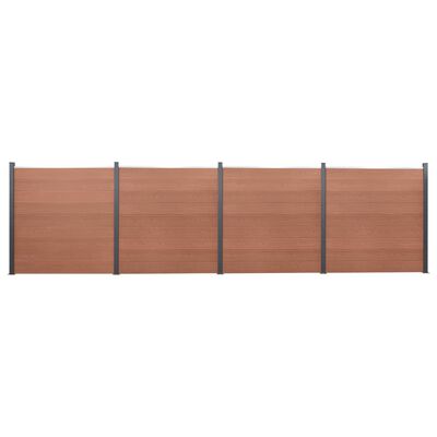 vidaXL Fence Panel Set Brown 699x186 cm WPC