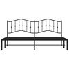 vidaXL Metal Bed Frame without Mattress with Headboard Black 193x203cm