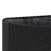 vidaXL 8 Piece Garden Sofa Set with Cushions Black Poly Rattan