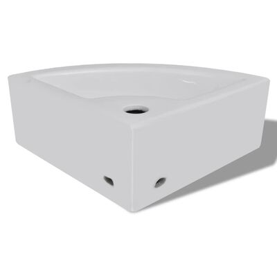 vidaXL Bathroom Basin Ceramic 44x31 cm White