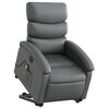 vidaXL Electric Stand up Massage Recliner Chair Grey Faux Leather