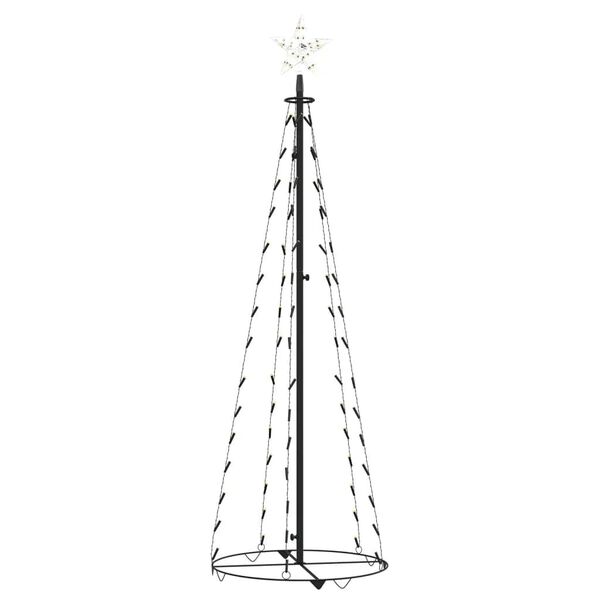 vidaXL Christmas Cone Tree Warm White 84 LEDs Decoration 50x150 cm