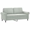 vidaXL 2 Piece Sofa Set with Pillows Light Grey Velvet
