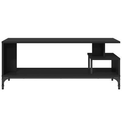 vidaXL TV Cabinet Black 102x40x41 cm Engineered Wood and Powder-coated Steel